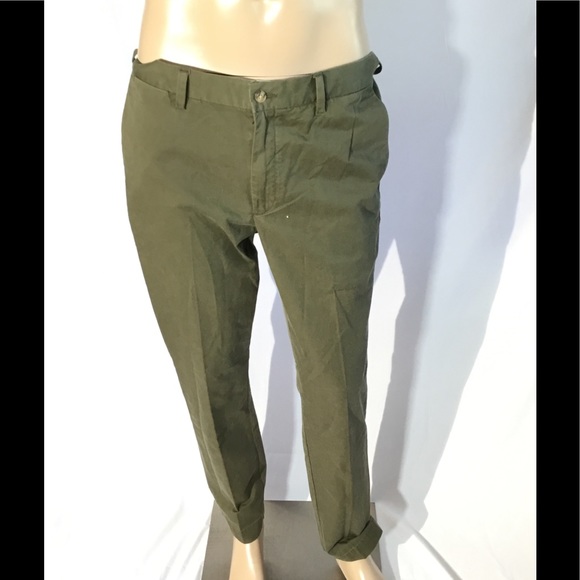 Polo Ralph Lauren Stretch Classic Fit Flat Front Twill Chino Khaki Pants NWT $98